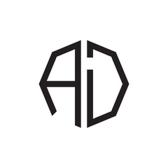 two letter AD octagon logo