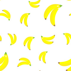 Fototapeta na wymiar The Seamless pattern. Tropical ornament yellow bananas