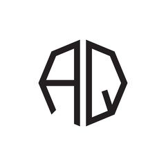 two letter AQ octagon logo