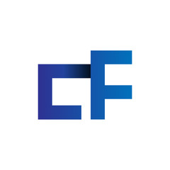 cf Initial Letter lowercase Linked logo icon vector