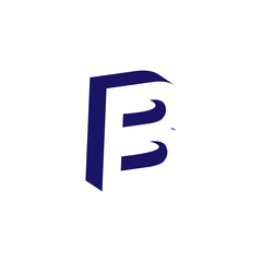 B Letter logo in negative space