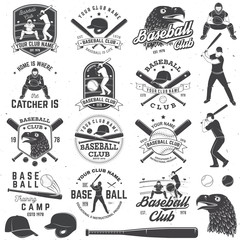 Baseball club badge. Vector illustration. Concept for shirt or logo, print, stamp or tee.