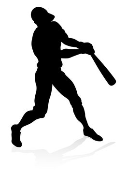 Baseball Player Silhouette 