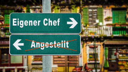 Schild 350 - Eigener Chef