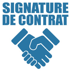 Logo signature de contrat.