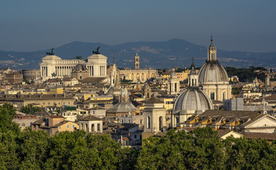 View on Rome city from St. Angel Castle