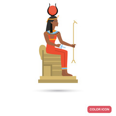 Hator goddess color flat icon for web and mobile design