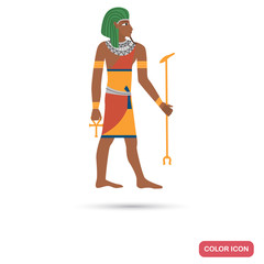 Egypt god color flat icon for web and mobile design