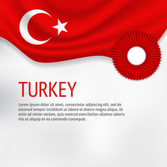 Turkey flag background. Flag of Turkey.
