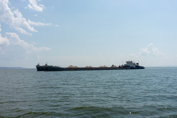 ship on the Volga River, Ulyanovsk, Russia