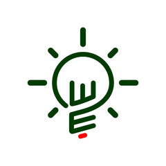 WE Initial Letter with creative bulb Logo vector element. Initial letter bulb Logo Template