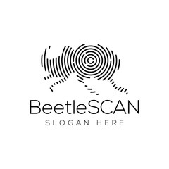 Beetle Scan Technology Logo vector Element. Animal Technology Logo Template