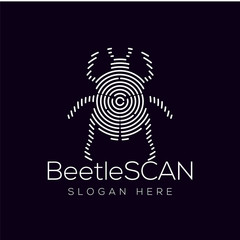 Beetle Scan Technology Logo vector Element. Animal Technology Logo Template