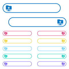 Protected FTP icons in rounded color menu buttons