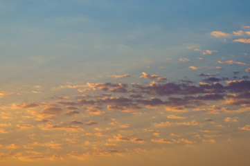 Amazing sea sunset, the sun, waves, clouds