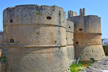 Italy, Otranto,  Aragonese castle, XI century. View and details.