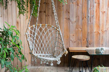 Hanging rope chair i - 217530174