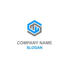 WM letter initial hexagon logo.