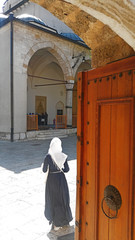 Entrance of a mosque in Sarajevo, Bosnia