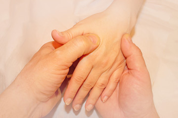 massage female hands, female hands masseur, patient health, vignette
