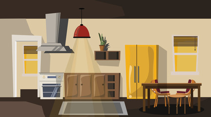 kitchens vector illustration
