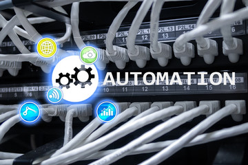 Automation of business Process and innovation technology in manufacturing. Internet and technology...