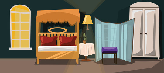 bedroom vector illustration
