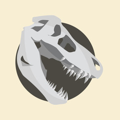 dinosaur fossil vector illustration