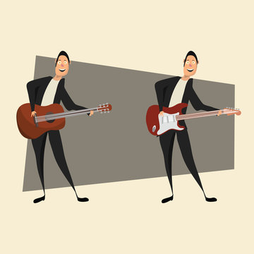 guitarist vector illustration