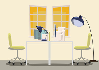 office interior vector illustration 