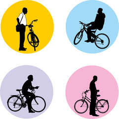 Obraz premium REPOS DES CYCLISTES