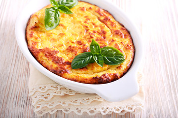 Chicken breast souffle in a tin