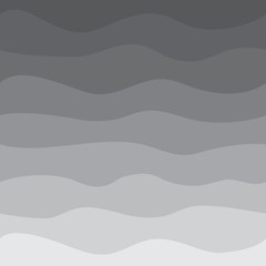 Abstract seamless pattern flat colors silhouette waves and hills