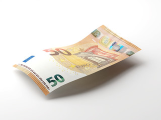 50 euro cash money isolated