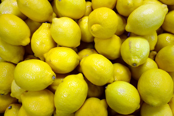 Background of ripe lemons