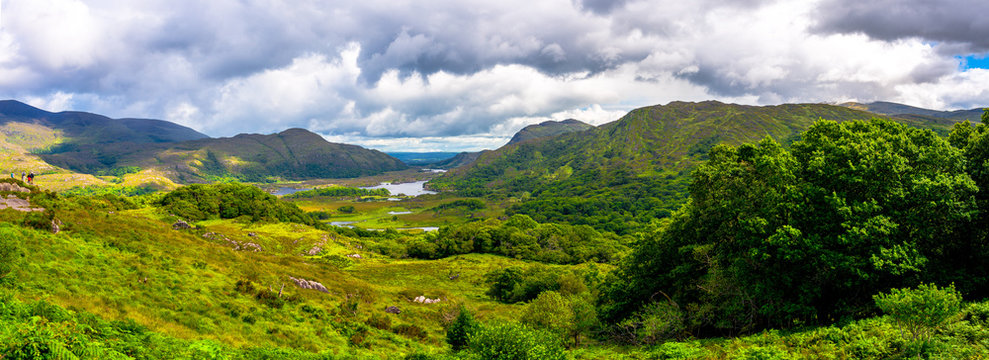 Landscape of Lady's view, Killarney National Park in Ireland.