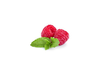 Fresh Berries Isolated on the White Background. Raspberry