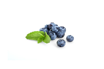 Fresh Berries Isolated on the White Background.  Blueberry