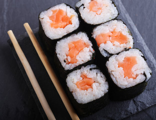 Traditional Japanese food close up