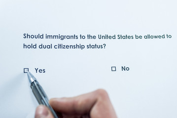 Should immigrants to the United States be allowed to hold dual citizenship status? Yes