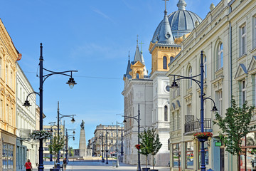 Łódź, Poland - view of Freedom Square - obrazy, fototapety, plakaty