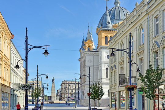 Fototapeta Łódź, Poland - view of Freedom Square