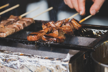 Japanese barbecue skewers