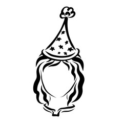 High cap with stars on the girl's head