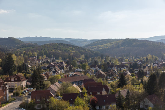 Stadtbild von Wernigerode im Harz Gebirge