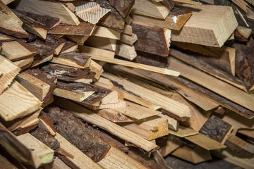 Wood bricks for texture. Sawn Pine