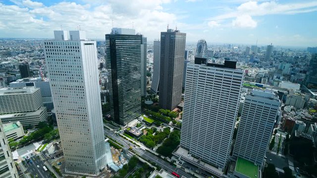 東京風景・タイムラプス・高層ビル群