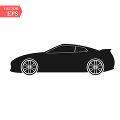 Obraz na płótnie Canvas Luxury car icon. Super car design concept. Unique modern realistic art. Generic luxury automobile. Car presentation side view eps10