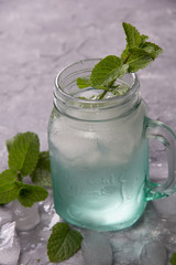 Refreshing drinks with mint