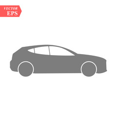 Simple Car Icon Vector. Flat Hatchback symbol. Perfect Black pictogram illustration on white background. eps10
